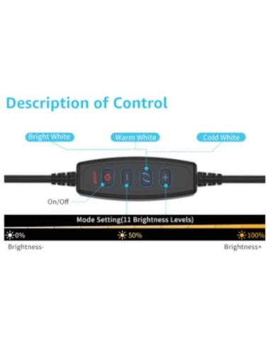 Anneau lumineux selfie 3000k-4000k-6000k - optonica Leluminaireled.com
