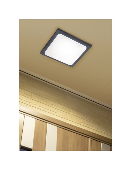 Plafonnier/Applique Led étanche anthracite 16W - Trio - Trave Leluminaireled.com
