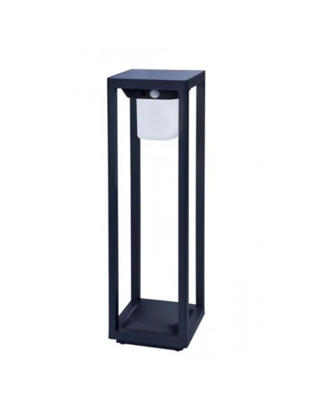 Borne Led extérieure solaire 50 cm a détecteur de mouvement - DDC Leluminaireled.com