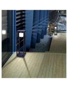 Borne Led extérieure solaire 50 cm a détecteur de mouvement - DDC Leluminaireled.com 2