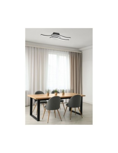 Plafonnier Led intégrée 3x500 lumens - Trio - Route III noir Leluminaireled.com