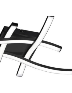 Plafonnier Led intégrée 4 sources lumineuses - Trio - Route IV noir Leluminaireled.com 2