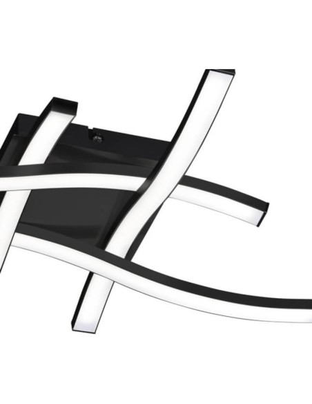 Plafonnier Led intégrée 4 sources lumineuses - Trio - Route IV noir Leluminaireled.com