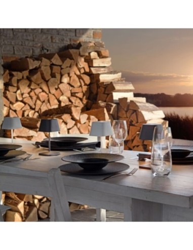 Lampe de table autonome rechargeable induction anthracite - Villeroy&Boch - Neapel Leluminaireled.com