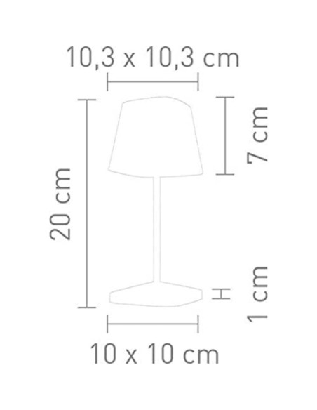 Lampe de table autonome rechargeable induction anthracite - Villeroy&Boch - Neapel Leluminaireled.com
