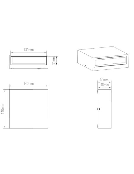 Applique extérieure étanche bi-directionnelle anthracite -Trio - Thames Leluminaireled.com