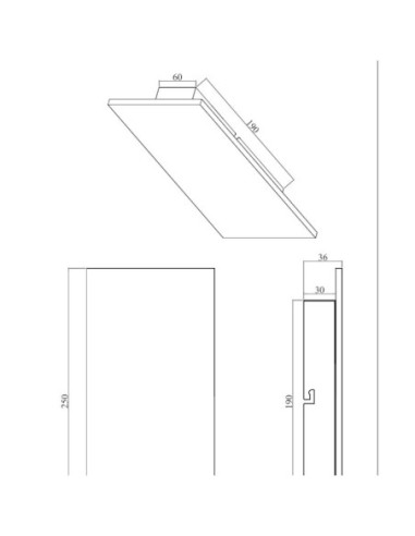 Applique  Led murale  ardoise  9W 1000 lumens rectangle - Trio - Raven Leluminaireled.com