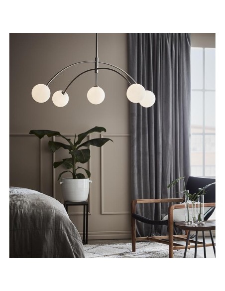 Suspension 5 points lumineux chrome - Markslöjd - Heaven Leluminaireled.com