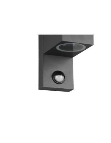 Applique extérieure aluminium avec détecteur carrée - Trio - Roya Leluminaireled.com