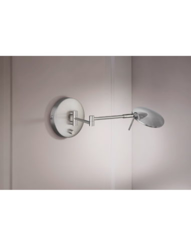 Applique Led  métal  intensité lumineuse variable nickel mat  - Trio - Kazan Leluminaireled.com