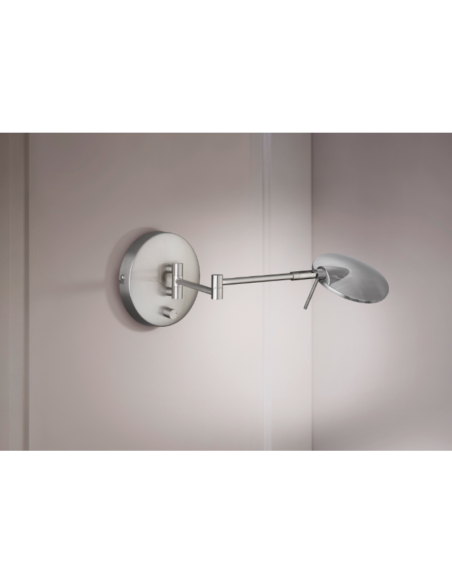 Applique Led  métal  intensité lumineuse variable nickel mat  - Trio - Kazan Leluminaireled.com