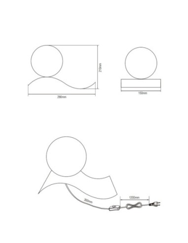 Lampe de table design culot E14 cuivre - Trio - Lara Leluminaireled.com