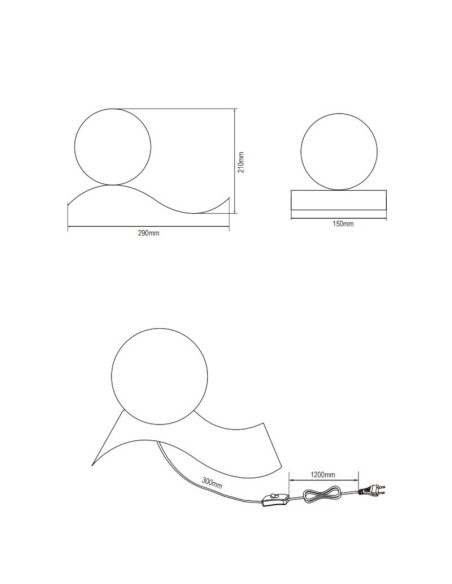 Lampe de table design culot E14 cuivre - Trio - Lara Leluminaireled.com