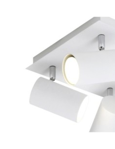 Plafonnier Led 4 lampes culot GU10 blanc  - Trio - Marley IV Leluminaireled.com
