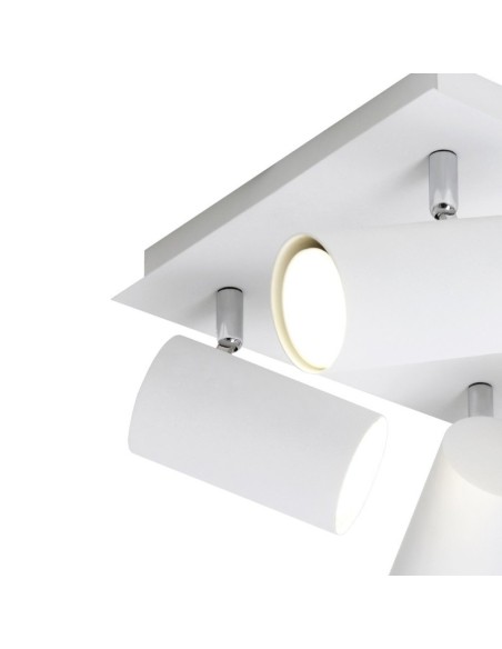 Plafonnier Led 4 lampes culot GU10 blanc  - Trio - Marley IV Leluminaireled.com