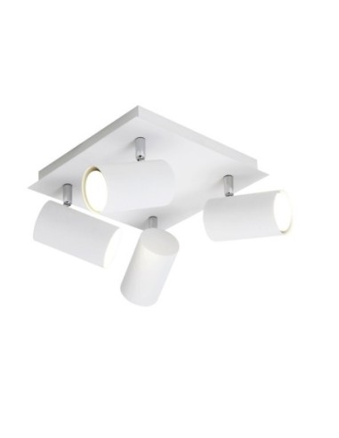 Plafonnier Led 4 lampes culot GU10 blanc  - Trio - Marley IV Leluminaireled.com