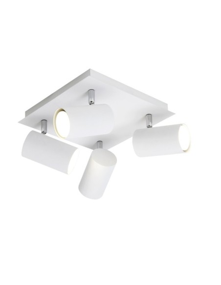 Plafonnier Led 4 lampes culot GU10 blanc  - Trio - Marley IV Leluminaireled.com