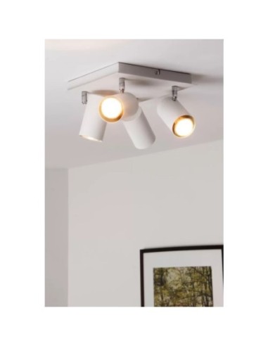 Plafonnier Led 4 lampes culot GU10 blanc  - Trio - Marley IV Leluminaireled.com