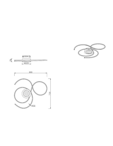 Plafonnier Led intégrée luminosité variable  GM gris - Trio - Jive Leluminaireled.com