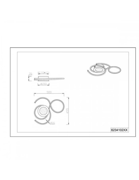 Plafonnier/applique Led intégrée luminosité variable PM gris - Trio - Jive Leluminaireled.com