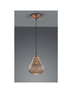 Suspension Led style oriental culot E14 cuivre - Trio - Jasmin Leluminaireled.com 2