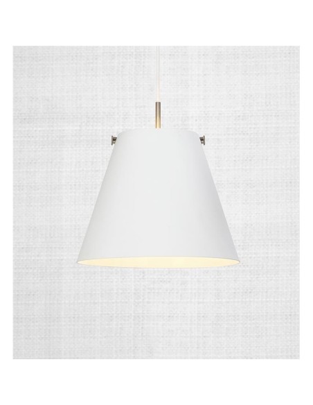 Suspension Led design scandinave métal culot E27 blanche - Markslöjd - Tribe Leluminaireled.com
