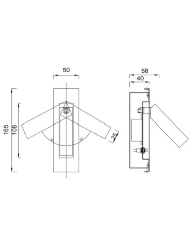 Applique murale Led semi-encastrée éclairage orientable blanche - Mantra - Gokova Leluminaireled.com