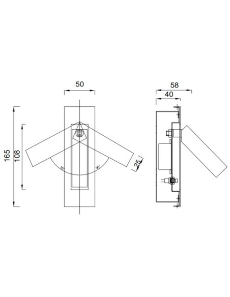 Applique murale Led semi-encastrée éclairage orientable blanche - Mantra - Gokova Leluminaireled.com