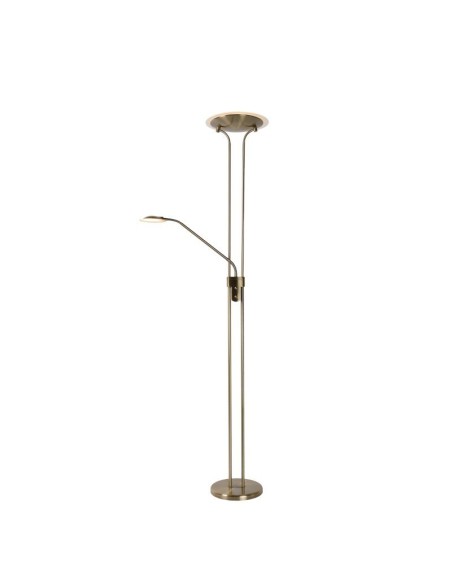 Lampadaire Led dimmable avec liseuse bronze - Lucide - Champion Leluminaireled.com