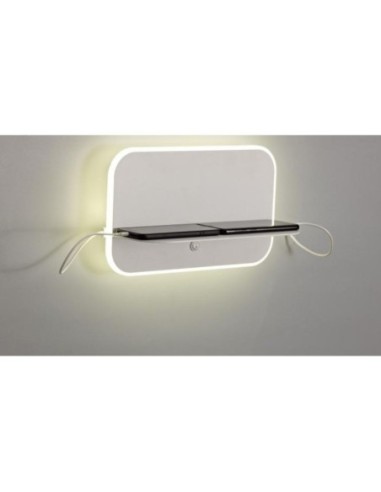 Applique murale intérieure Led avec prises USB blanche - Mantra - Lanzarote Leluminaireled.com