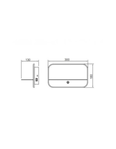 Applique murale intérieure Led avec prises USB blanche - Mantra - Lanzarote Leluminaireled.com