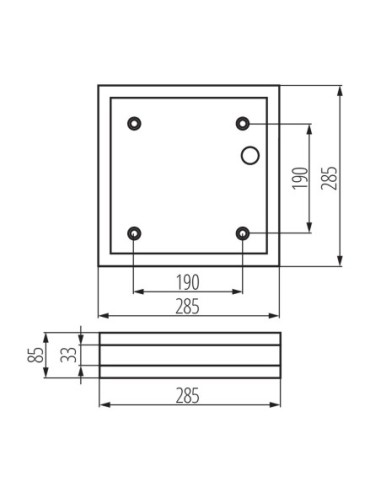 Plafonnier Led étanche antivandalisme carré - Kanlux - Jurba Leluminaireled.com