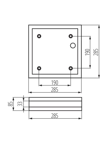Plafonnier Led étanche antivandalisme carré - Kanlux - Jurba Leluminaireled.com