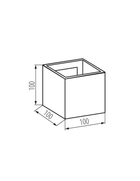 Applique extérieure carrée couleur graphite Led intégré  - Kanlux - Reka Leluminaireled.com