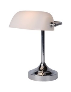 Lampe de table / bureau Led banquier blanche - Lucide - Banker Leluminaireled.com
