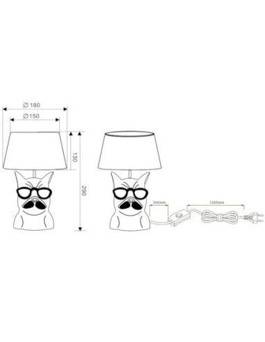 Lampe de table Led noire - Trio - Dosy Leluminaireled.com