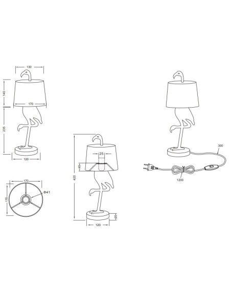 Lampe de table Led dorée - Trio - Lola Leluminaireled.com