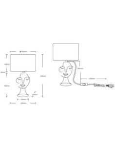 Lampe de table Led noire - Trio - Mary Leluminaireled.com 2