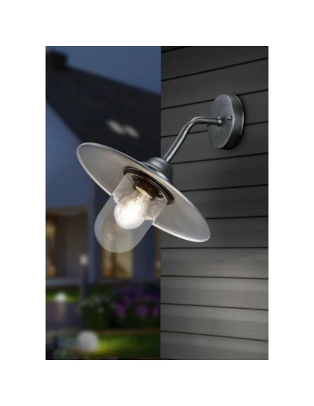 Applique murale extérieure culot E27 anthracite - Trio - Brenta Leluminaireled.com