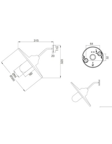Applique murale extérieure culot E27 anthracite - Trio - Brenta Leluminaireled.com