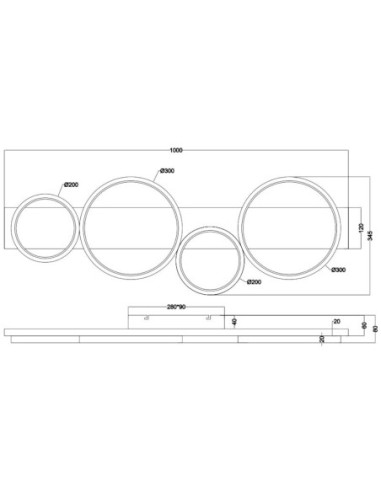 Plafonnier Led intégrée luminosité variable - Trio - Medera IV Leluminaireled.com