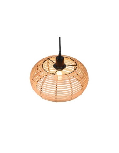 Suspension Led métal et rotin culot E27 - Trio - INGA Leluminaireled.com