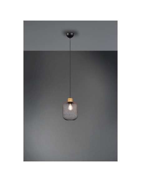 Suspension Led métal et bois culot E27 18 cm - Trio - Calimero Leluminaireled.com