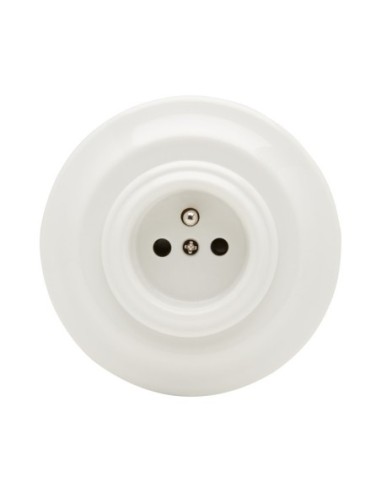 Prise de courant rétro porcelaine - Girard-Sudron - Rétro Charm Leluminaireled.com