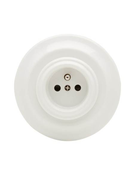 Prise de courant rétro porcelaine - Girard-Sudron - Rétro Charm Leluminaireled.com