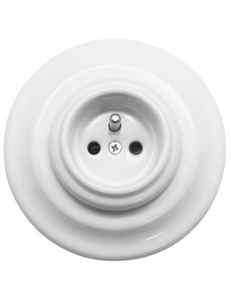Prise de courant rétro porcelaine - Girard-Sudron - Rétro Charm Leluminaireled.com