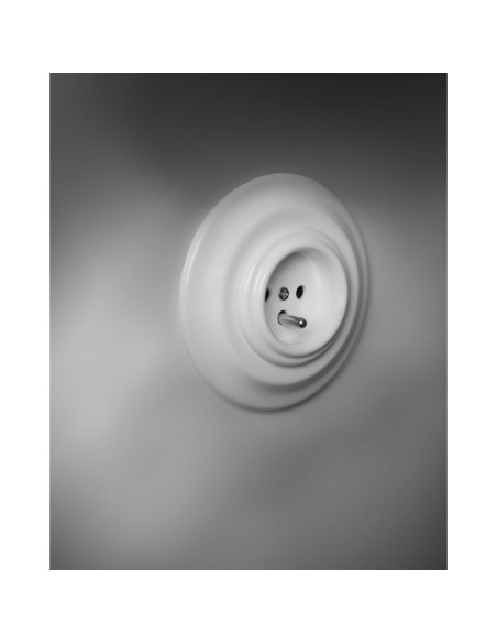 Prise de courant rétro porcelaine - Girard-Sudron - Rétro Charm Leluminaireled.com