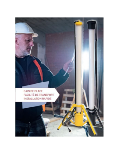 Eclairage de chantier tubulaire - Girard Sudron -  Lassen Leluminaireled.com