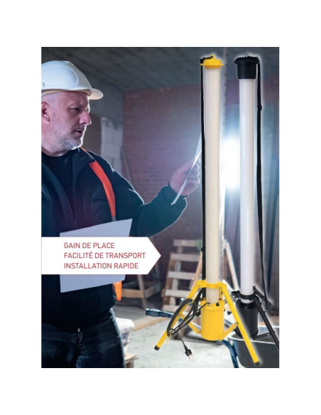 Eclairage de chantier tubulaire - Girard Sudron -  Lassen Leluminaireled.com