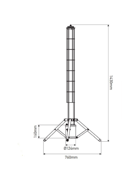 Eclairage de chantier tubulaire - Girard Sudron -  Lassen Leluminaireled.com